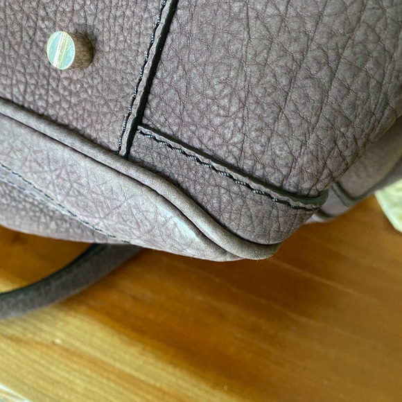 Burberry Kirley Satchel + Wallet Brown Cow Grain Pebbled Leather - Picture 13 of 16